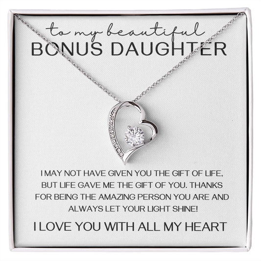 Beautiful Bonus Daughter-Forever Love Necklace