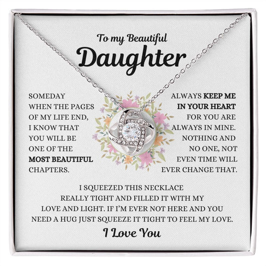 Beautiful Daughter-Love Knot Necklace