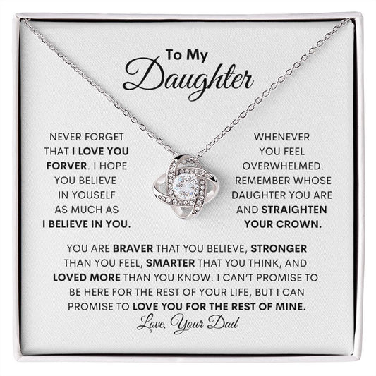 Daughter-Love Knot Necklace