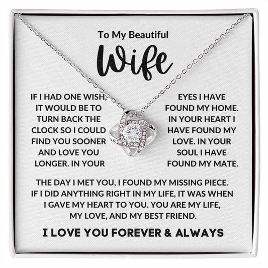 Beautiful Wife-Love Knot Necklace