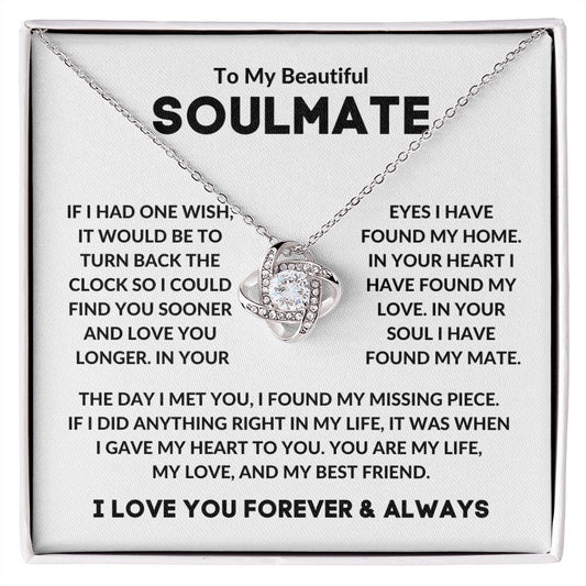 Beautiful Soulmate-Love Knot Necklace